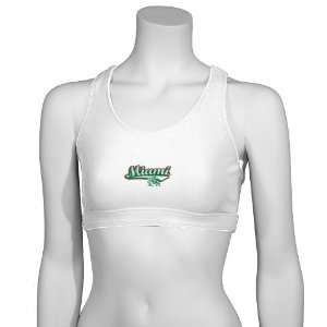   Champion Miami Hurricanes White Ladies Sports Bra: Sports & Outdoors