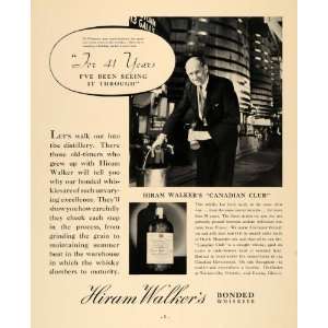   Ad Hiram Walker Canadian Club Whiskies Ed Wiseman   Original Print Ad