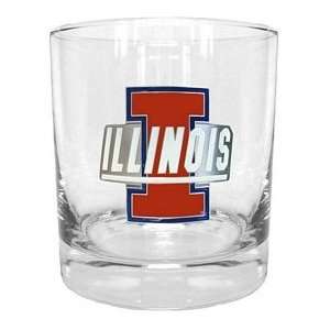    Illinois Fighting Illini NCAA Rocks Glass: Sports & Outdoors