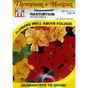  Thompson & Morgan 1760 Nasturtium Whirlybird Mixed Colors 