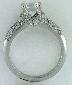 14K WG Diamond .64ctw Engagement Ring Semi Mounting  