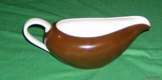 Fitz & Floyd China Brown and White Gravy Boat  