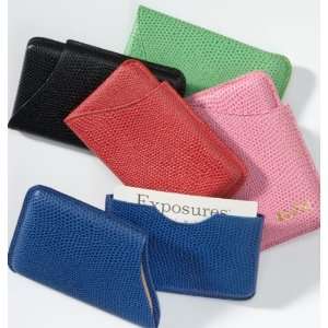   Personalized Lizard Embossed Slide Business Card Case: Office Products