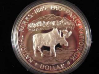Up for Bids.. 1   .500 Silver Canadian MOOSE Commemorative PROOF Coin 