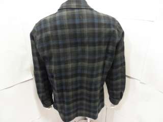 50s Men’s Vintage Pendleton Plaid Checkered Wool Blazer Coat Shirt 