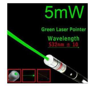 New Powerful 532nm Green Laser Pen Pointer Beam 5mw Teacher Gift Play 