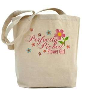  Flower Girl Heavyweight Canvas Tote Bag: Kitchen & Dining
