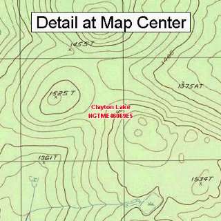  USGS Topographic Quadrangle Map   Clayton Lake, Maine 