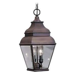   Exeter 2 Light 120W Outdoor Pendant with Candelabra Bulb Base and Clea