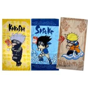 Anime NARUTO Washcloth Towel Hand Towel 11in x 21in (1pc)