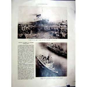  Queen Mary Passenger Ship Clyderdale Southampton 1936 