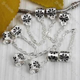5p Carved Flower Screw Thread Beads European Fit Charms  