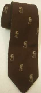 Vintage Reis of New Haven Brown Hiker Mens Mens Necktie Neck Tie 