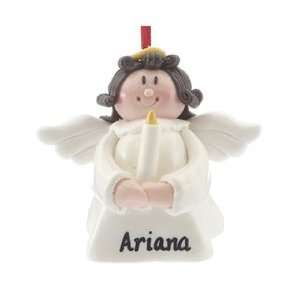   Angel with Candle   Brown Hair Christmas Ornament: Home & Kitchen