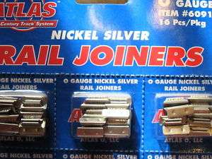 Atlas 0 Nickel Silver Rail Joiners Item #6091, 16/Pkg  