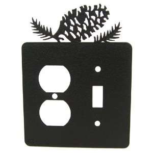 Pine Cone Single Light Switch PLATE & Power Outlet Plate Cover