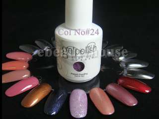   ml Nail Art Soak Off Glitter Color UV Gel Polish UV Lamp #624  