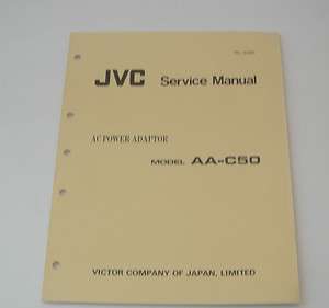 JVC AC POWER ADAPTOR MODEL AA C50 SERVICE MANUAL NO. 6360  