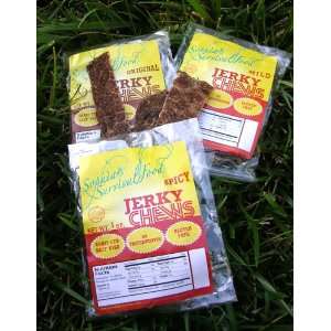 Grass fed Jerky Chews (Spicy Flavor, package of 3)  
