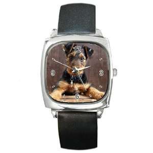  Airedale Terrier Puppy Dog Square Metal Watch FF0003 