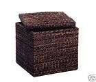 rush cube storage ottoman footstool stool table wicker hand woven fast 