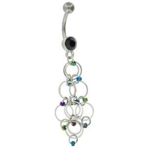  Ecliptic Gypsy Sunset Dangle Belly Ring: Jewelry
