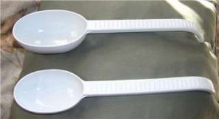  watchers measuring serving spoons ladels long handle 1 cup 1 2 c white