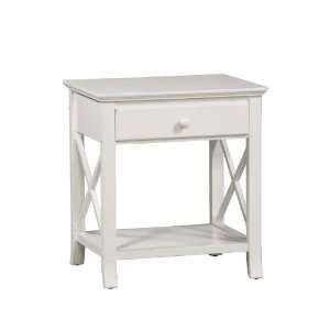  Hardwood End Table   Warwick Collection White Finish