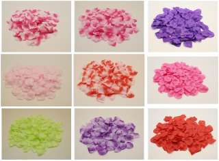 1000pcs wedding party supplies SILK ROSE PETALS different color 