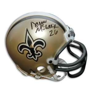 Deuce McAllister Signed Saints Mini Helmet