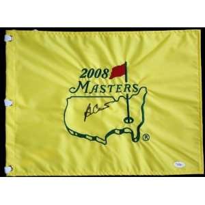  2 Time Masters Champion Ben Crenshaw Autographed Flag Jsa 