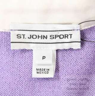 St. John Sport Lavender White Ribbon Trim Jacket Size Petite  