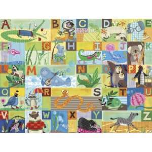  Oopsy daisy ABC Animal Action Mural Wall Art 42x32: Home 