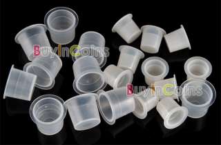 200 Plastic Tattoo Ink Cups Caps Supplies Large + Small  