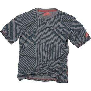  One Industries Stripez T Shirt   Small/Charcoal 