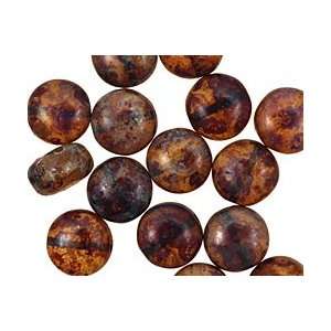  Czech Glass Troubled Waters Puff Coin 10mm Beads: Arts 
