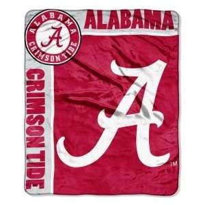 Alabama Crimson Tide Royal Plush Raschel Throw Blanket   School Spirit 