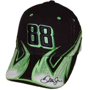  #88 Dale Earnhardt Jr. Black & Green AMP Flame Hat 2008 