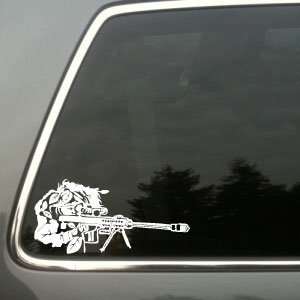 Sniper in Ghillie Suit vinyl decal small: Everything Else