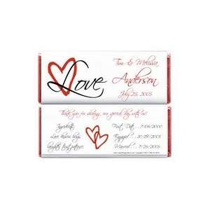  WA210   Wedding Love Hearts Candy Bar Wrapper Kitchen 