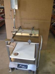   MEAT CHEESE SLICER BUTCHER ADJUSTABLE MOUNTING TABLE ON WHEELS