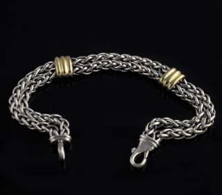 David Yurman Mens Double Wheat Chain 9 Bracelet  
