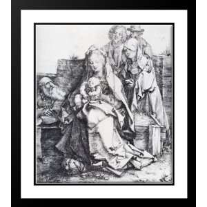 Durer, Albrecht 28x32 Framed and Double Matted The Holy Family With St 