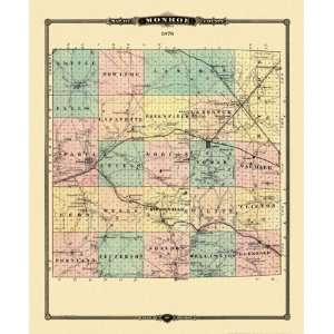  MONROE COUNTY WISCONSIN (WI) LANDOWNER MAP 1878