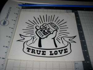 Decal True Love Duff Beer Homer Simpson bar sticker  