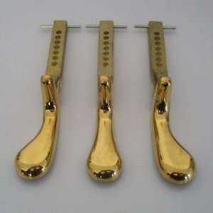  Upright Piano Pedals Solid Brass   Set of 3 Pedals 