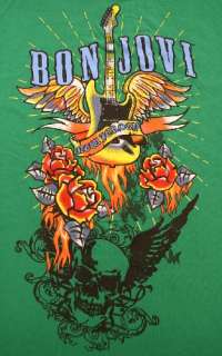 Bon Jovi T Shirt New Jersey Rose Wings Guitar Skull New  