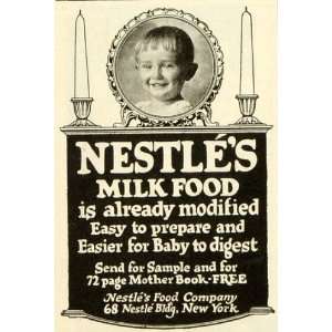 com 1922 Ad Nestle Milk Food Baby Newborn Child Digestion Health Eat 