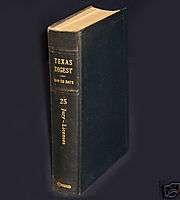 Texas Digest 25 LAW Book 1840 1936 Jury   Licenses HB  