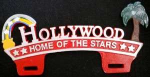 Automobile Hollywood License plate car topper fob #E692  